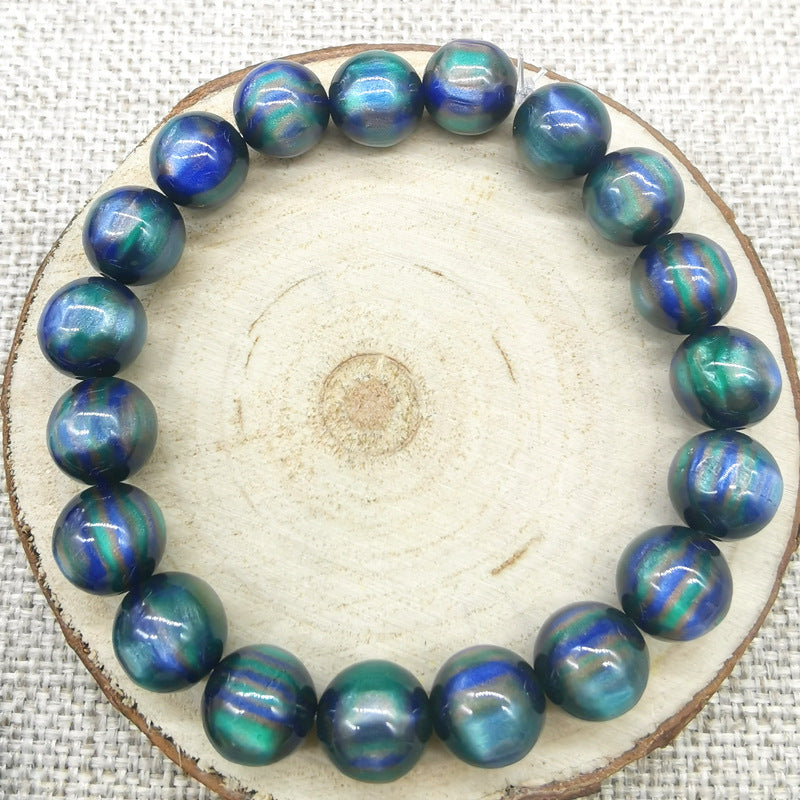 Aurora Gradient Resin Beads 6-12mm Swirl Teal Blue Gold 50pcs 2