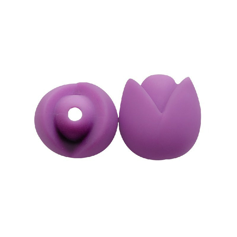 Lotus Silicone Beads Pastel Colors Soft Matte Finish 10pcs 21