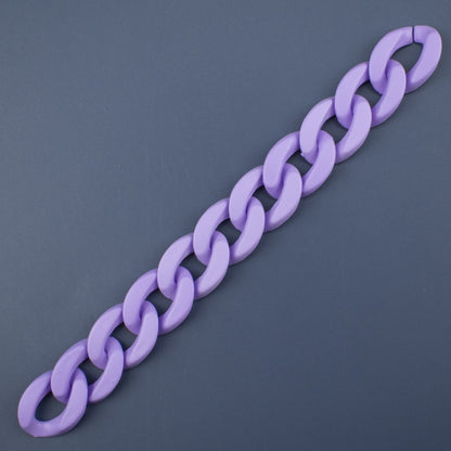 Matte Colorful Acrylic Open Chain Links 23mm 100pcs 9