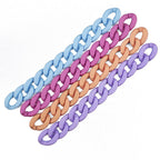 Matte Colorful Acrylic Open Chain Links 23mm 100pcs 5