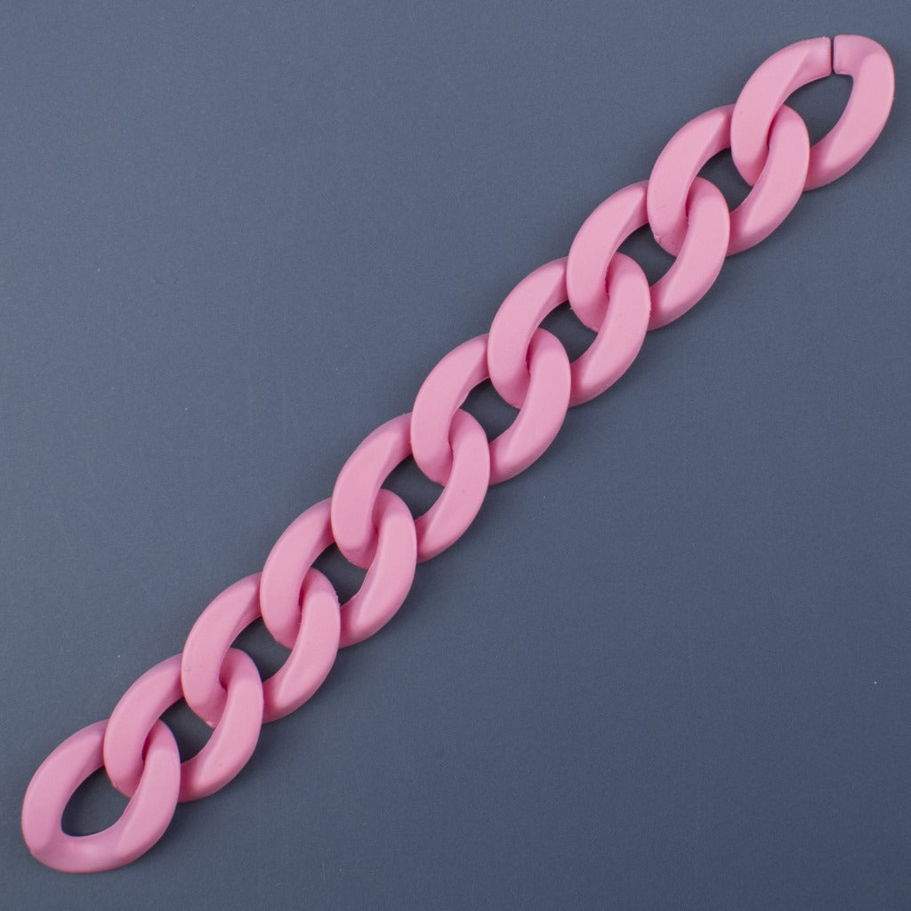 Matte Colorful Acrylic Open Chain Links 23mm 100pcs 7