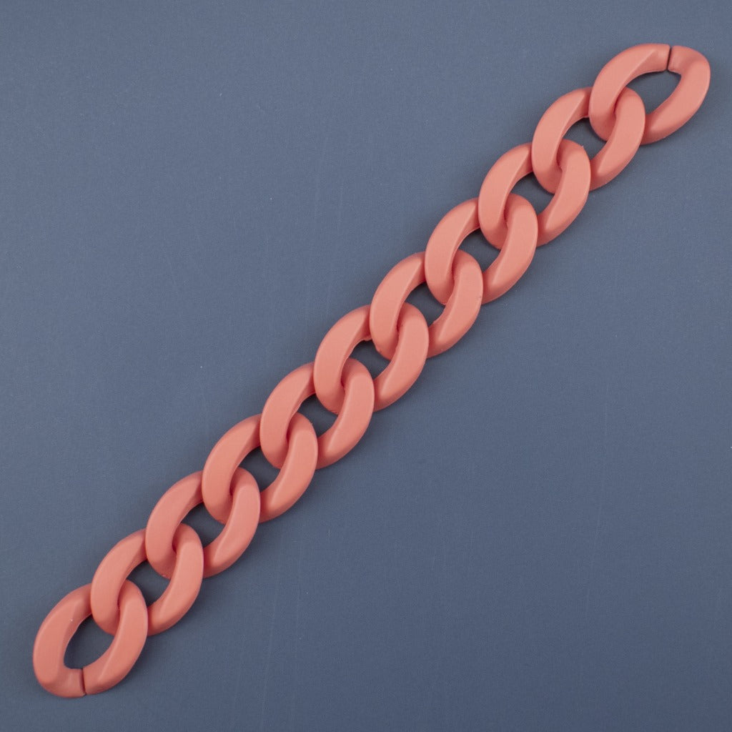 Matte Colorful Acrylic Open Chain Links 23mm 100pcs 18