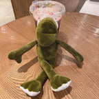 Plush Frog Keychain Long Legs Velvety Soft Animal Charm 4