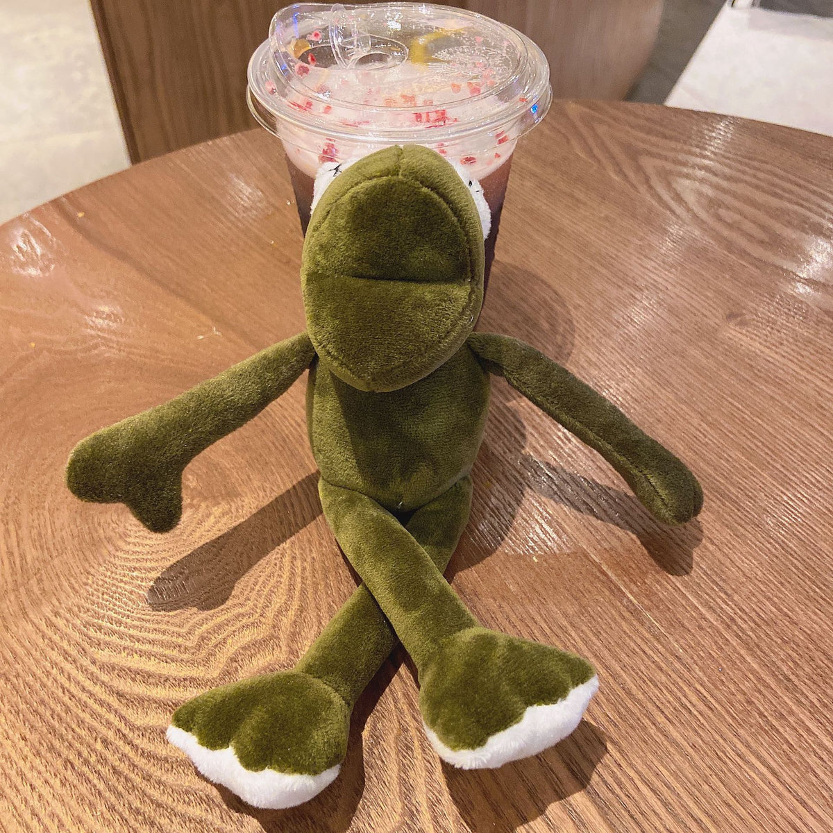 Plush Frog Keychain Long Legs Velvety Soft Animal Charm 4