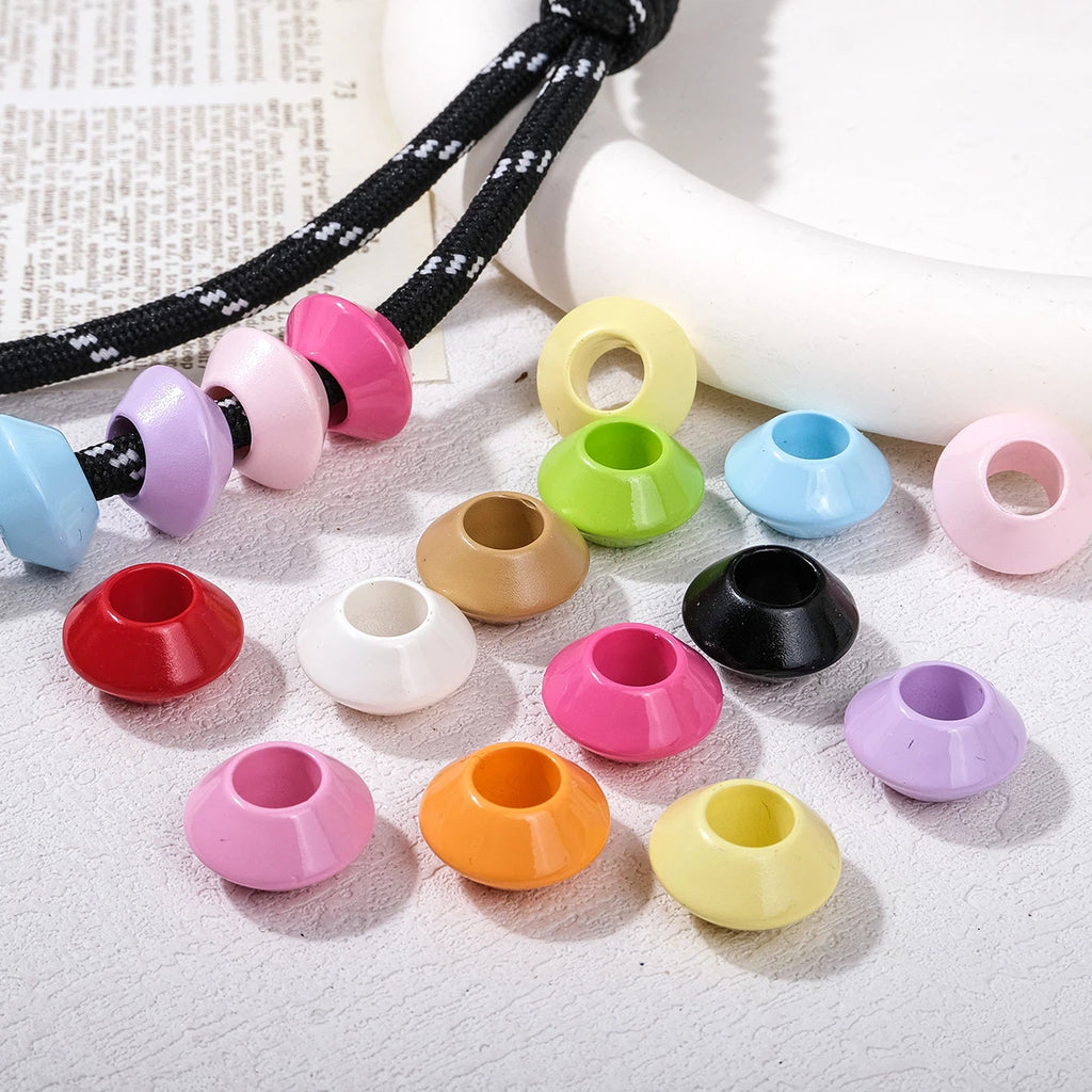 Colorful 16mm Large Hole Round Acrylic Spacer Beads 40pcs 3