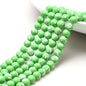 Frosted Round Glass Beads 8mm Neon Splash Pattern 100pcs 11