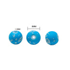 Frosted Round Glass Beads 8mm Neon Splash Pattern 100pcs 5