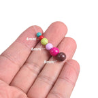 Solid Color Round Acrylic Beads 8mm 100g 5