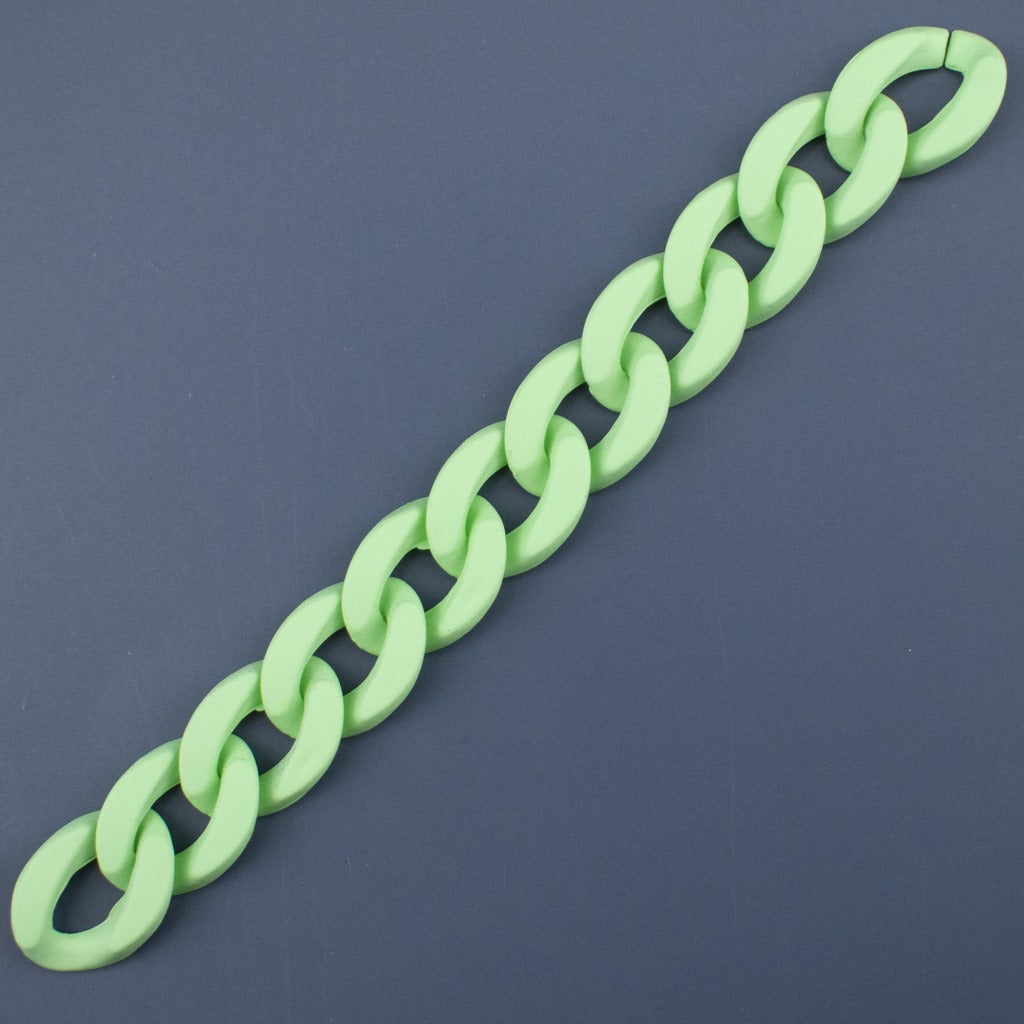 Matte Colorful Acrylic Open Chain Links 23mm 100pcs 15