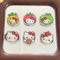Painted Fruit Hello KT Acrylic Beads 25mm Enamel Finish 10pcs
