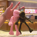 Plush Frog Keychain Long Legs Velvety Soft Animal Charm