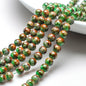 Crackle Round Glass Beads 8mm Multicolor Imitation Ceramic 200pcs 10