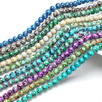 Crackle Round Glass Beads 8mm Multicolor Imitation Ceramic 200pcs