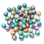 Crackle Round Glass Beads 8mm Multicolor Imitation Ceramic 200pcs 3