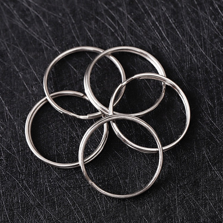 Iron Plated Nickel Key Rings Split Keyrings Durable 100pcs 3