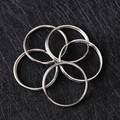 Iron Plated Nickel Key Rings Split Keyrings Durable 100pcs 3