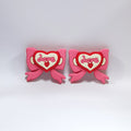 Silicone 3D Focal Beads Valentine Heart Bow Love Detail 20pcs