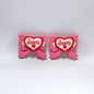 Silicone 3D Focal Beads Valentine Heart Bow Love Detail 20pcs