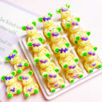 Glow Light In the Dark Little Bear Acrylic Beads 22x32mm 5pcs 5