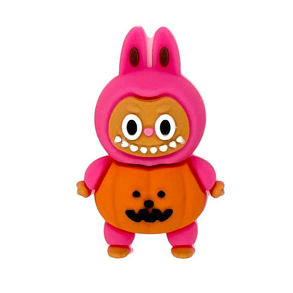 Silicone 3D Focal Beads Pumpkin Bunny Smiling Face Multi Color 20Pcs 9