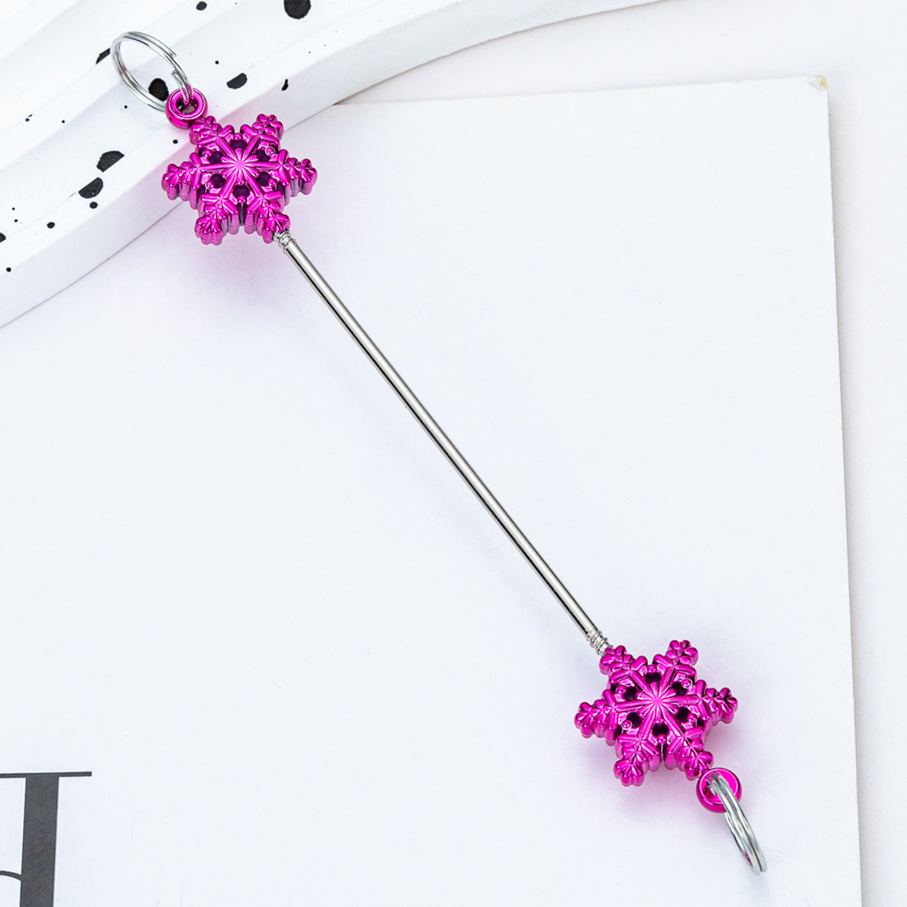 Beadable Blank Bars Christmas Snowflake-shaped