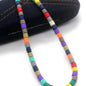 Cylindrical Clay Beads 6mm Two-Color Striped Matte Finish 10strands 630pcs 14