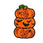 Silicone Focal Beads Halloween Bat Spider Web Stacked Pumpkins