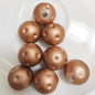 Matte Gold 20mm Golf Ball Bubblegum Beads 10pcs