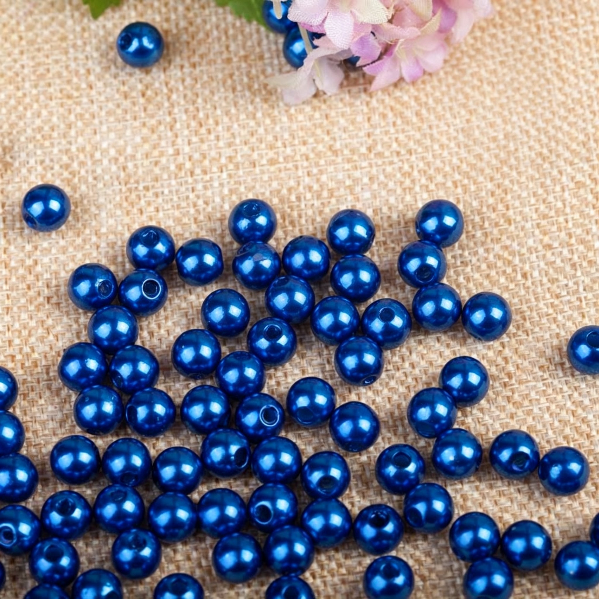 Round Faux Pearl ABS Plastic Beads Wholesale, Colorful Shiny Craft Colors, 6mm