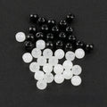 Electroplated Round Glass Beads 4-10mm Imitation Jade Black White