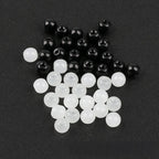 Electroplated Round Glass Beads 4-10mm Imitation Jade Black White