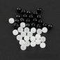 Electroplated Round Glass Beads 4-10mm Imitation Jade Black White