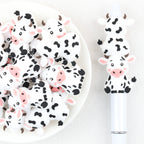  3D Cartoon Cow Silicone Focal Beads 20Pcs