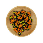 Silicone Focal Beads Reindeer Orange Body Yellow Antlers 20pcs 2