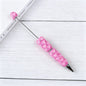 Beadable Plastic Pen with Colorful Heart and Rhinestone Design 9