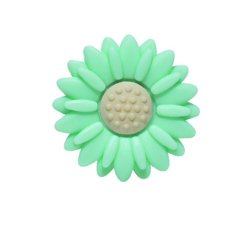 Silicone Focal Beads Daisy Sunflower Round Layout 20pcs 7