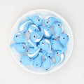 3D Cute Blue Whale Silicone Focal Beads 20 pcs