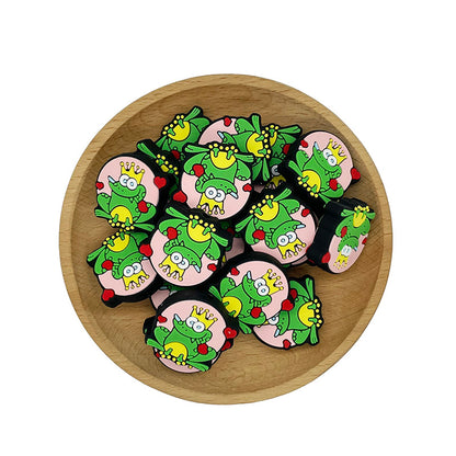 Silicone Focal Beads Crown Frog Sitting Pose Hearts 20pcs 2