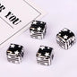 Striped Heart and Star Pattern Acrylic Square Beads 14mm 10pcs 4