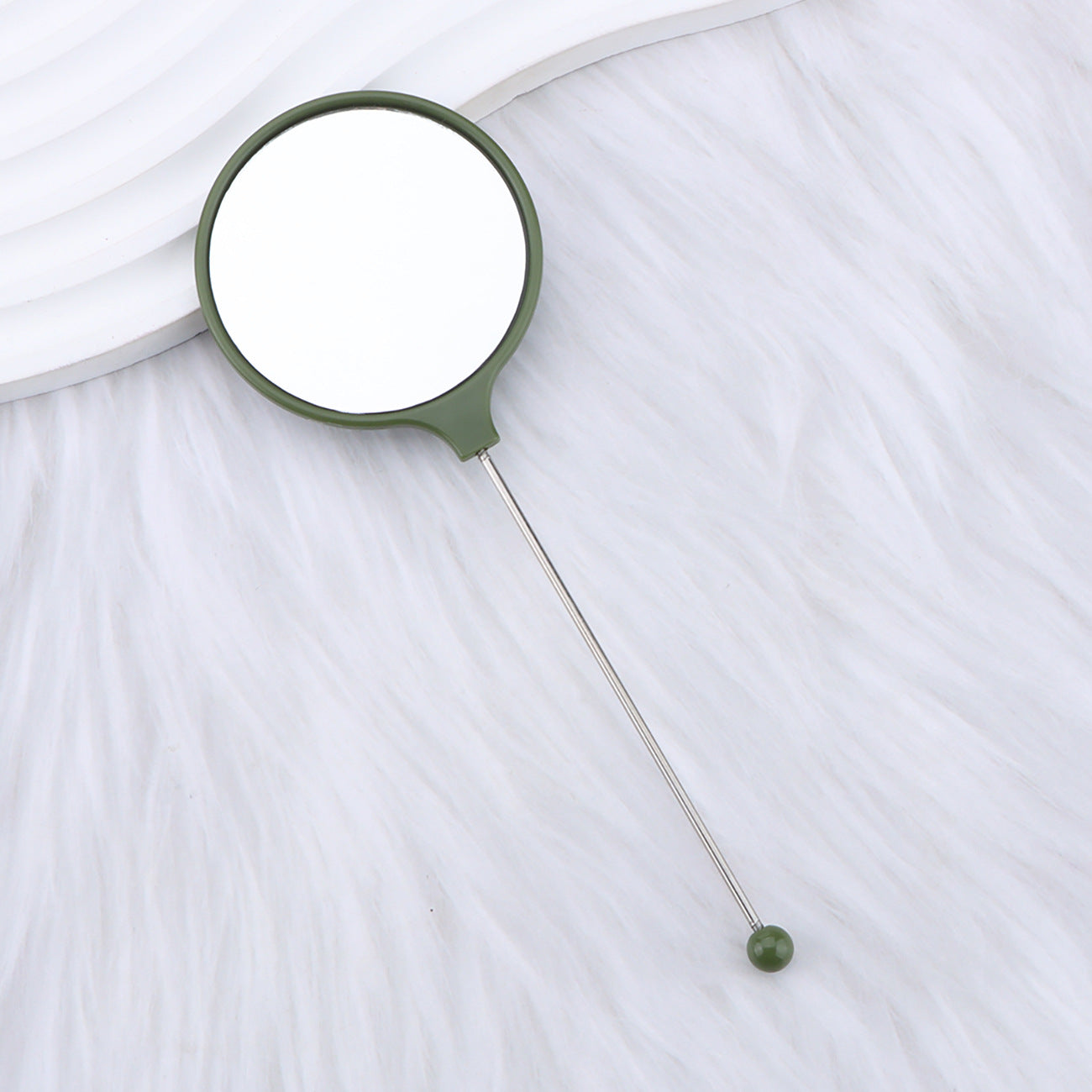 Beadable Mirrors Mini Handheld Round