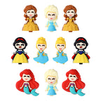 Silicone 3D Focal Beads Princess Smiling Face Colorful Design 9