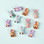 Silicone 3D Focal Beads Easter Bunny Wearing Glasses 20pcs 5