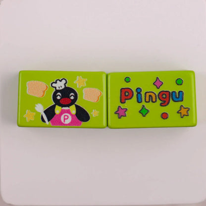 Cartoon Cook Pingu Acrylic Square Beads 20mm Printed 10pcs 9