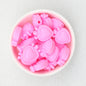 Colorful Heart Crown Silicone Focal Beads 20pcs 12