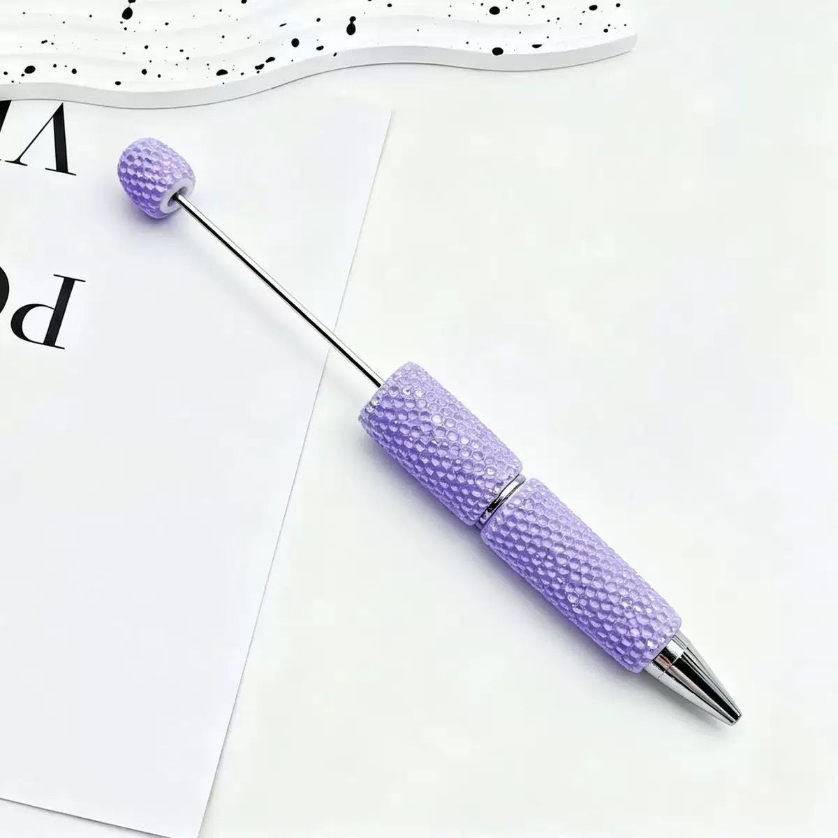 Beadable Pen Wholesale, Colorful Full Rhinestone Design Glass Decoration