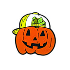 Silicone Focal Beads Halloween Smile Pumpkin Wearing Hat