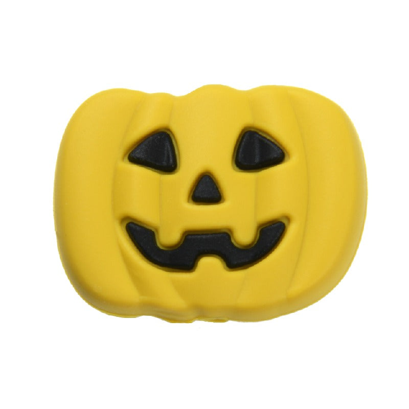 Silicone Focal Beads Halloween Ghost Pumpkin Bat Designs 10pcs 28