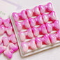 UV Finish Gradient Bow Acrylic Beads 25mm Colorful Glossy 10pcs 3