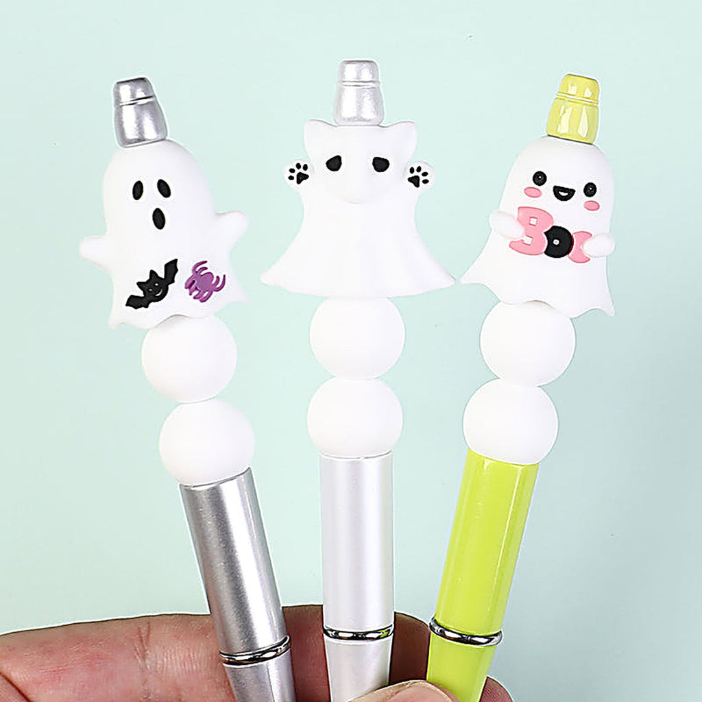 Silicone Halloween 3D Focal Beads Spooky Characters 20pcs