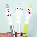 Silicone Halloween 3D Focal Beads Spooky Characters 20pcs